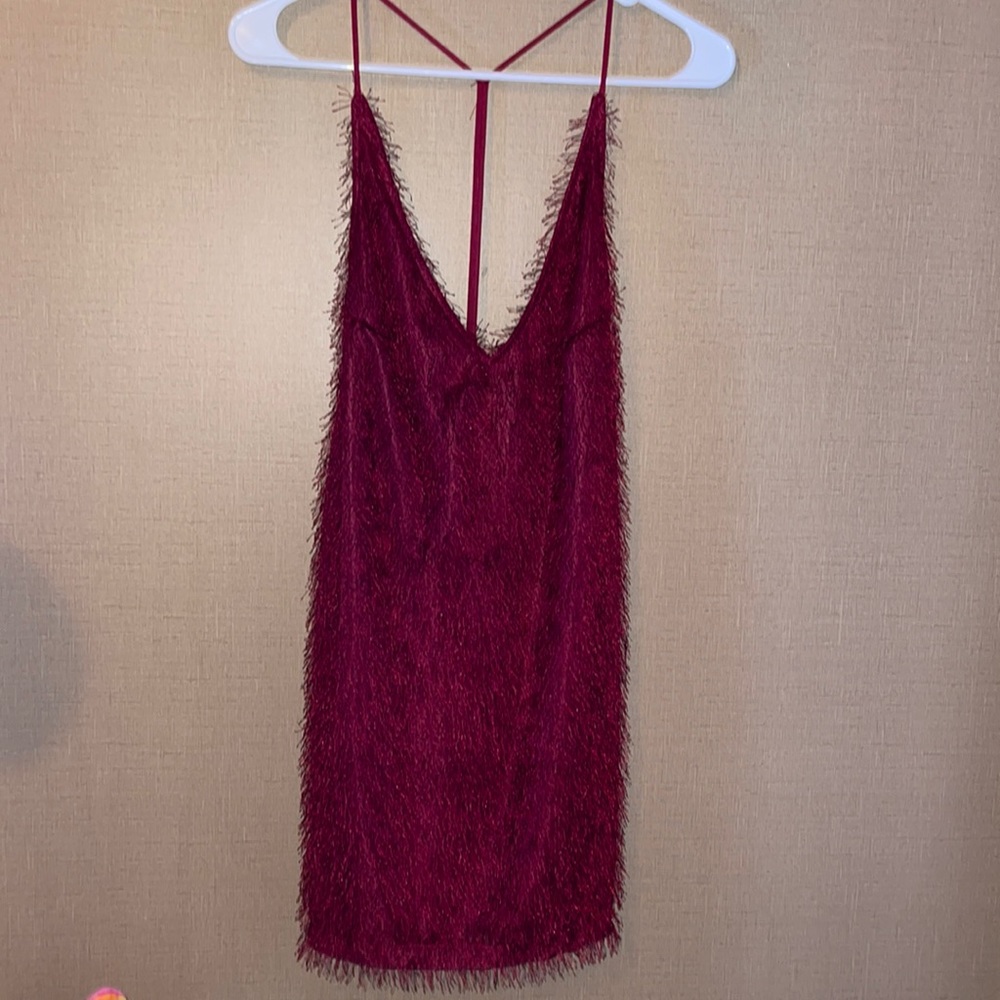 Mini wine party dress